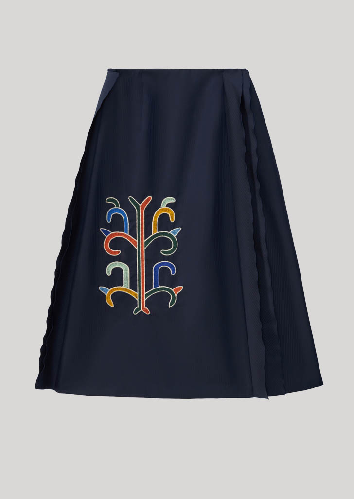 [WOS] SKIRT WITH EMBROIDERY