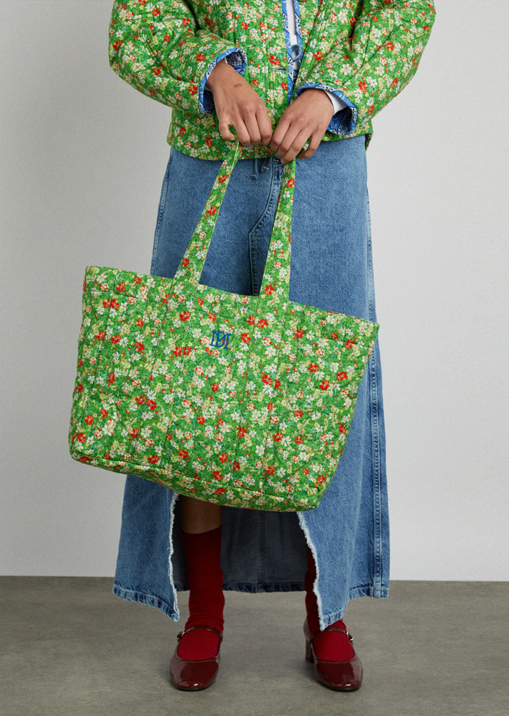 [DAMSON MADDER] 담손매더 PADDED TOTE IN REVERISBLE FLORAL