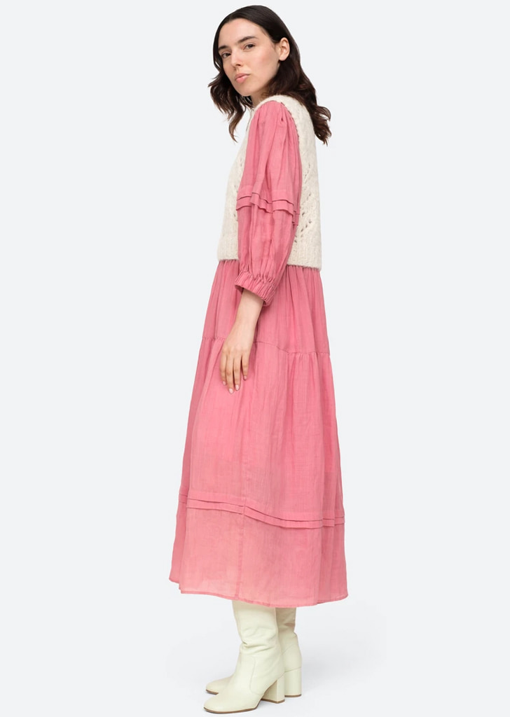 [씨뉴욕] COMBO DRESS(ROSE)